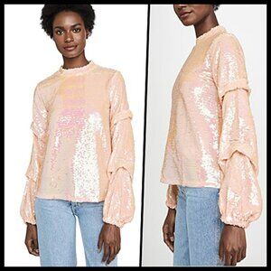 Endless Rose Sequin Party Top Pastel Pink Small